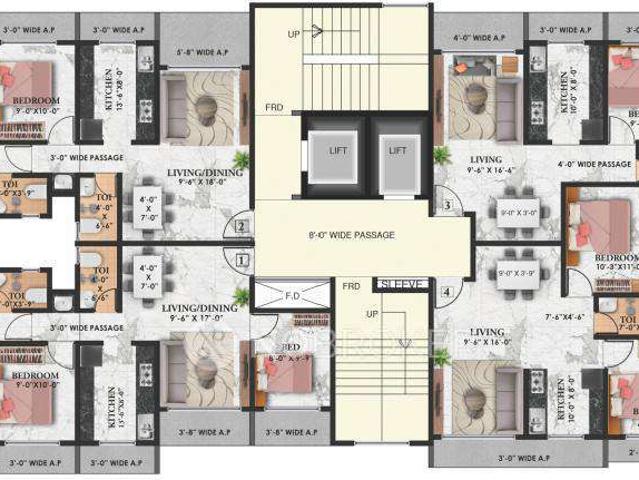 2 BHK Flat In Radha Krishna Tower For Sale In Vasai East