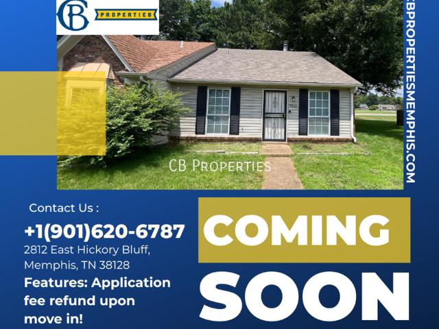 2 BR, 1.5 BA Apartment 2812 E Hickory Blf, Memphis, TN 38128