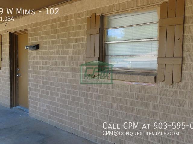 2 BR, 1 BA Apartment 1629 W Mims, Tyler, TX 75702