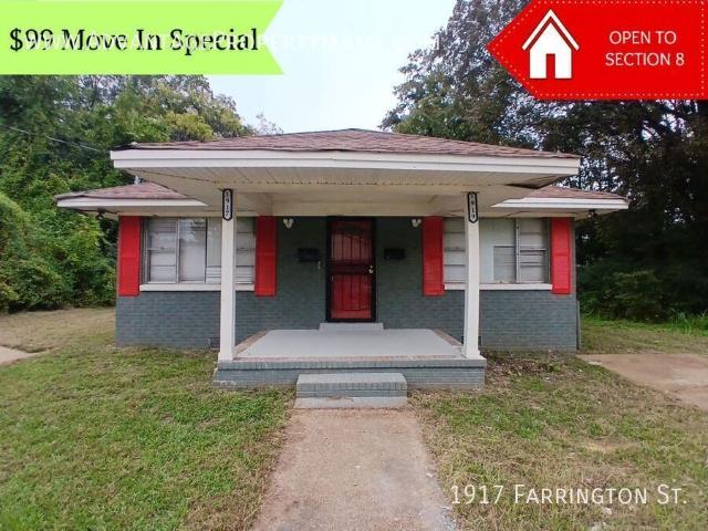 2 BR, 1 BA Apartment 1917 Farrington St Memphis, TN 38109