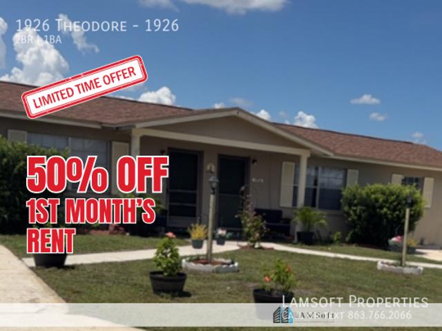 2 BR, 1 BA Apartment 1926 Theodore, Sebring, FL 33872