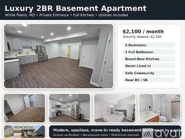 2 BR, 1 BA Apartment 11259 St Christopher Dr, Unit 1, Waldorf, MD 20695