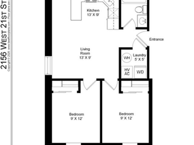 2 BR, 1 BA Apartment 2156 W 21st St, Unit 12, Chicago, IL 60608
