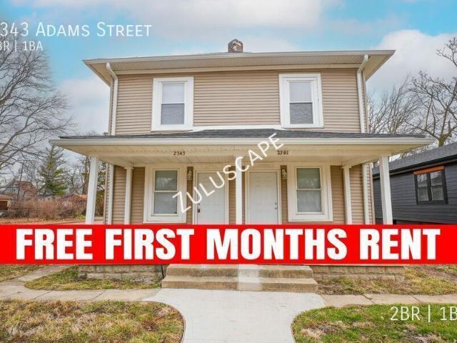 2 BR, 1 BA Apartment 2343 Adams Street, Indianapolis, IN 46218