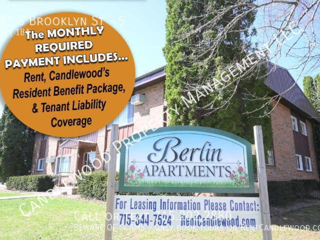 2 BR, 1 BA Apartment 301 S Brooklyn St, Berlin, WI 54923