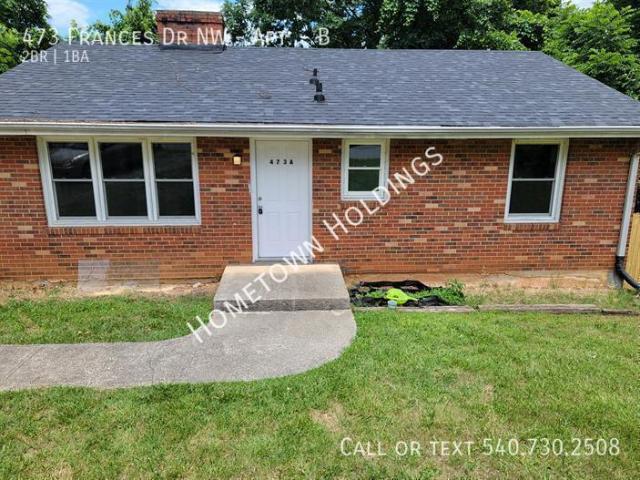 2 BR, 1 BA Apartment 473 Frances Dr NW Apt Roanoke, VA 24017
