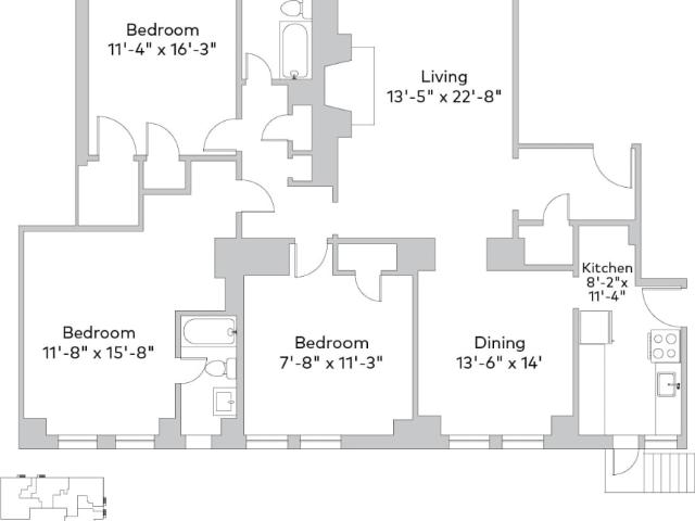 2 BR, 1 BA Apartment 5801 South Dorchester Avenue Unit F02, Chicago, IL 60637