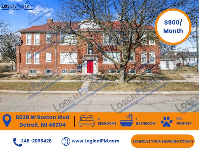 2 BR, 1 BA Apartment 5038 W Boston Blvd, Detroit, MI 48204