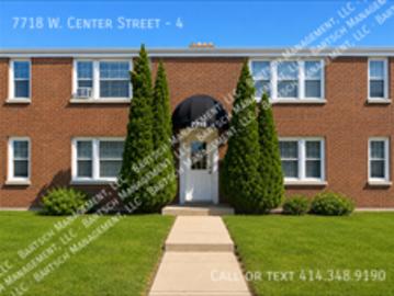 2 BR, 1 BA Apartment 7718 W. Center Street, Milwaukee, WI 53222