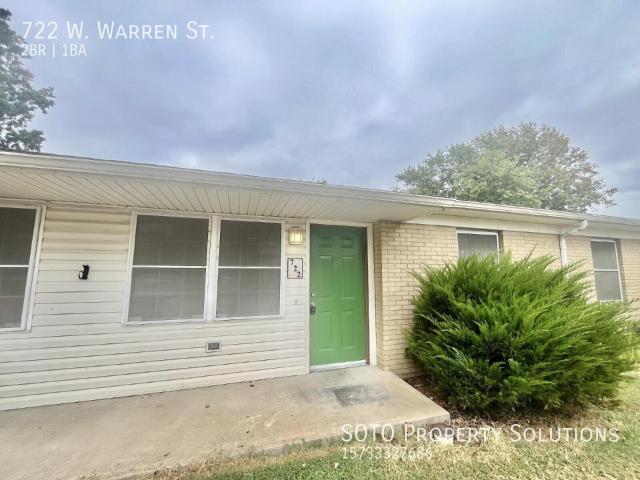 2 BR, 1 BA Apartment 722 W. Warren St Charleson, MO 63834