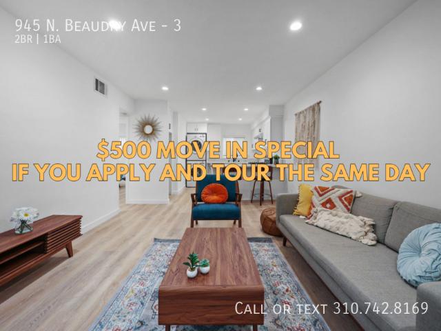 2 BR, 1 BA Apartment 945 N. Beaudry Ave, Los Angeles, CA 90012