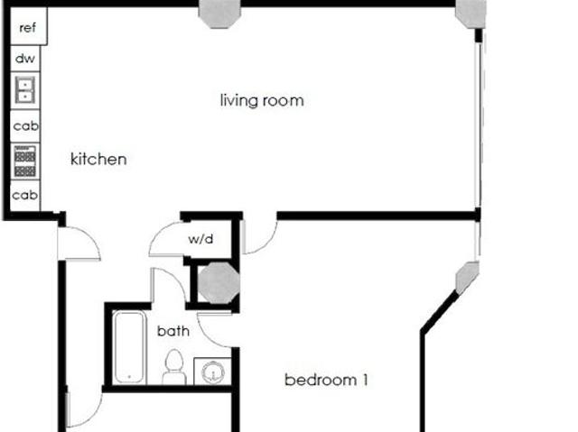 2 BR, 1 BA Apartment 939 South Broadway, Los Angeles, CA 90015