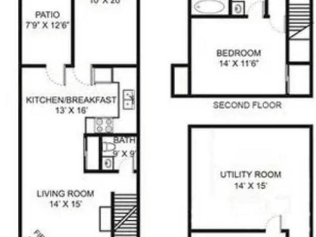 2 Br, 2.5 Ba + Garage, Basement