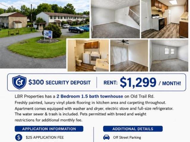 2 Br, 2 bath, Townhouse/Brownstone/RowHouse 158 Old Trail Road