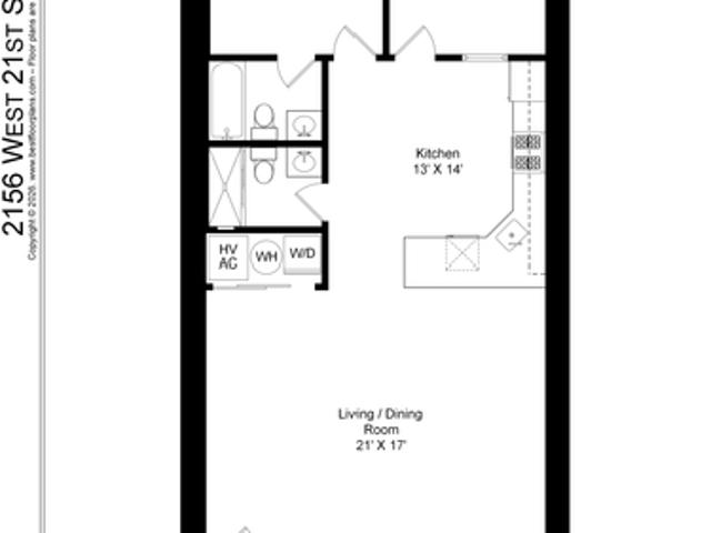 2 BR, 2 BA Apartment 2156 W 21st St, Unit 3, Chicago, IL 60608