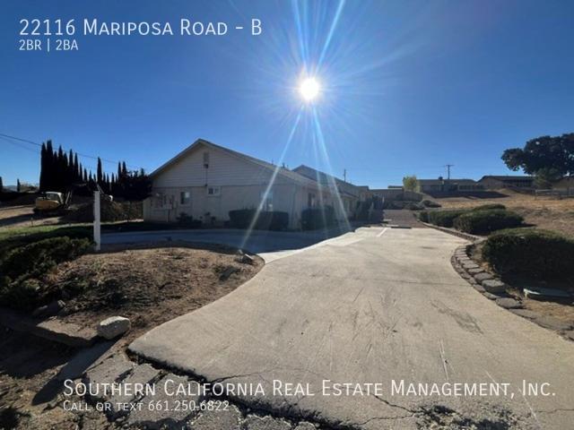 2 BR, 2 BA Apartment 22116 Mariposa Road, Tehachapi, CA 93561