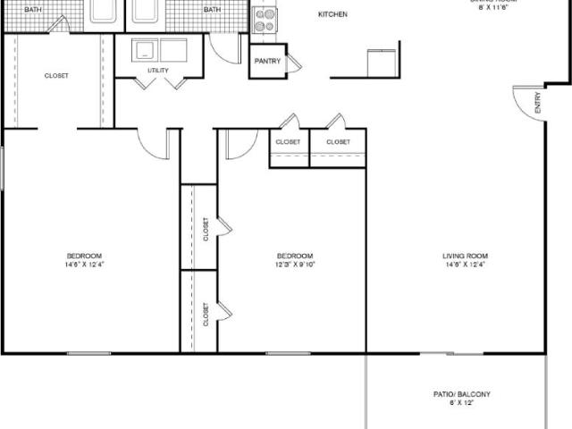 2 BR, 2 BA Apartment 950 Stevens Creek Road Unit B6, Augusta, GA 30907