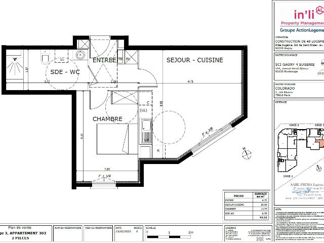 2 pièces · 43.32 m²