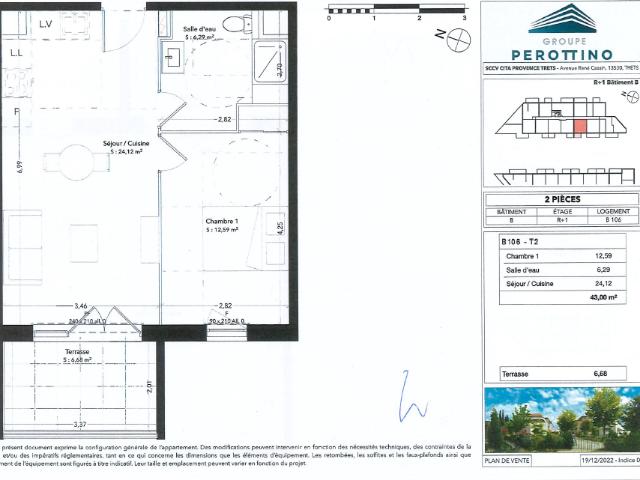 2 pièces · 43 m²