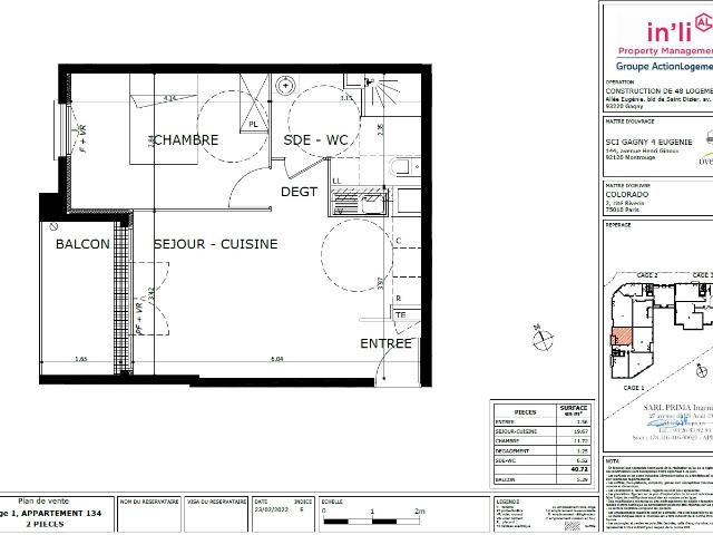 2 pièces · 40.72 m²