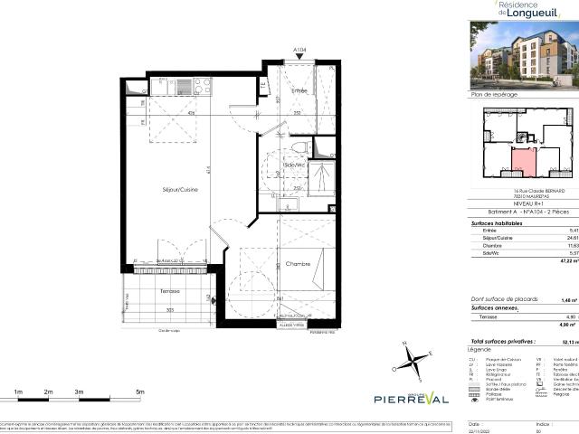 2 pièces · 47.22 m²
