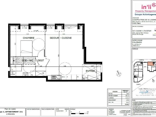 2 pièces · 53.6 m²