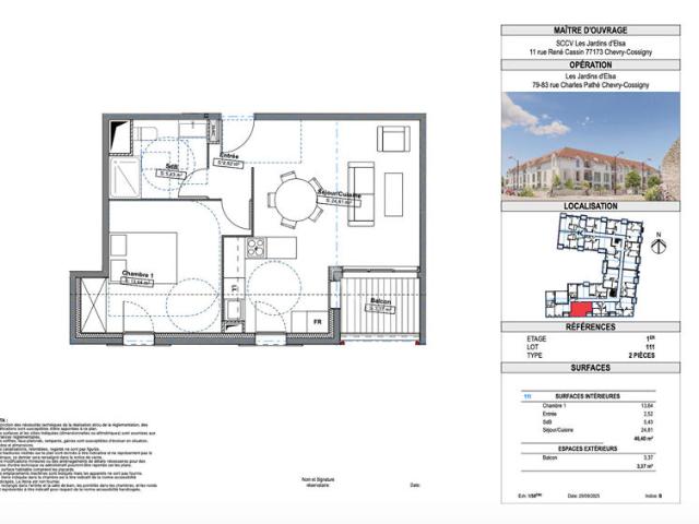 2 PIECES + jardin + terrasse + parking s/sol dans programme neuf 'Les jardins d'Elsa'