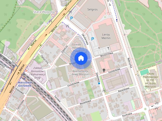 2 pokoje | 44 m² | Balkon | Marysin Wawerski