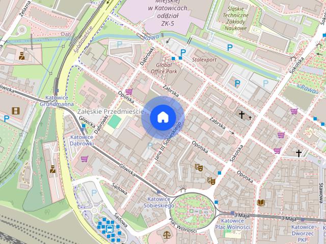 2 pokoje, centrum miasta, miejsce postojowe