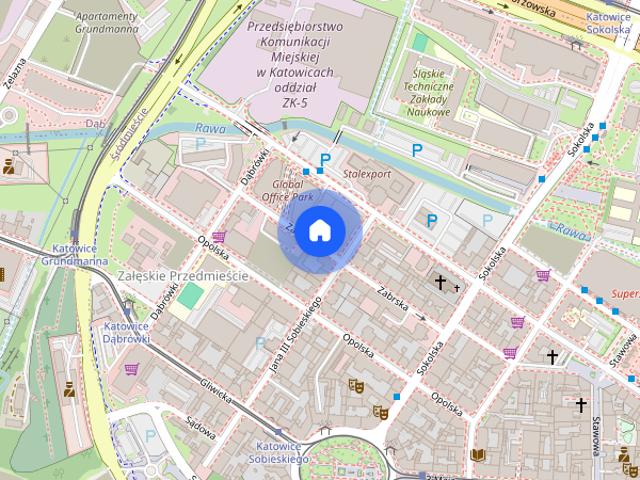 2 pokojowe mieszkanie | 50,56 m² | 8. piętro | Centrum Katowic