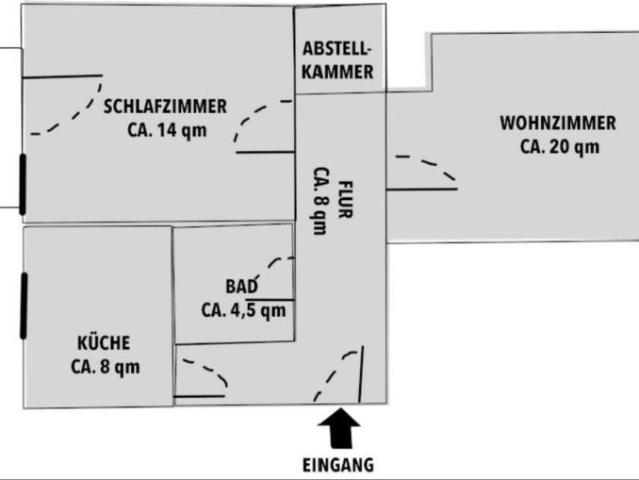 2 Raum Wohnung WG tauglich Zwischenmiete
