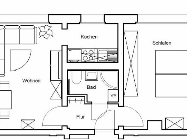 2 Raum Wohnung in Glauchau, Oberstadt, Hufelandstraße 19