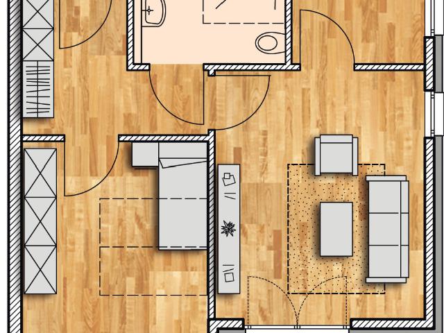 2 Raum Wohnung in ruhiger und schöner Lage