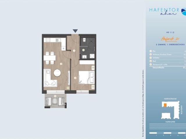 2 Raum Wohnung Lindenauer Hafen
