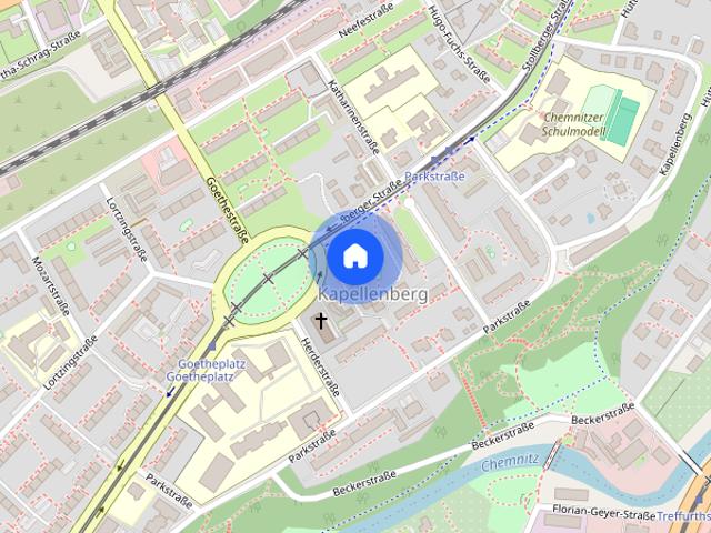 2 Raum Wohnung mit Balkon auf dem Kapellenberg