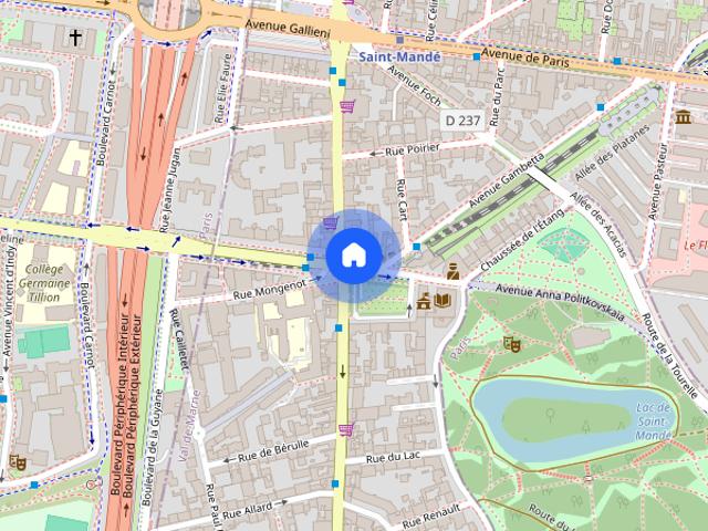 2 room flat near metro line 1