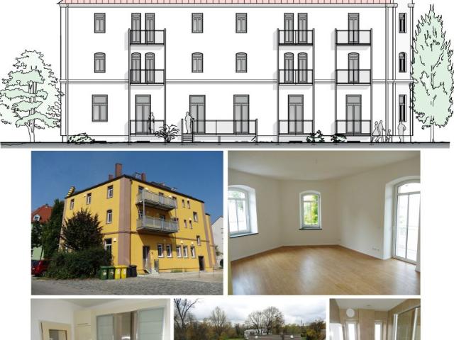 2 sanierte Altbauwohnungen 105 + 92 qm, je mit 2 Balkonen, Bambus Parkett, hohe Räume, ruhig, nähe KUKA Augsburg