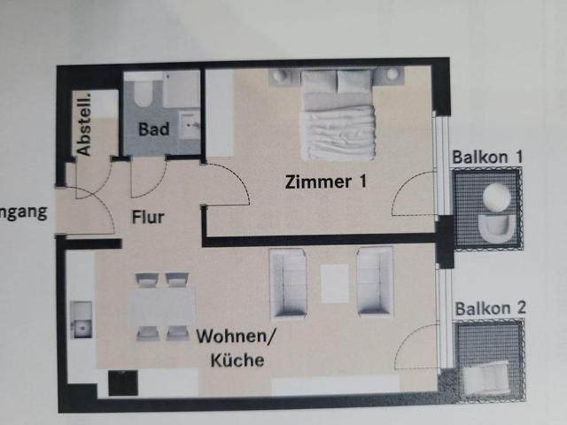 2 Zi. Neubauwohnung in Wesseling