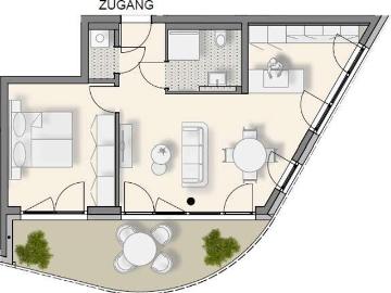 2 Zi. Erdgeschoss Wohnung | Neubautraum 4living Weinsberg