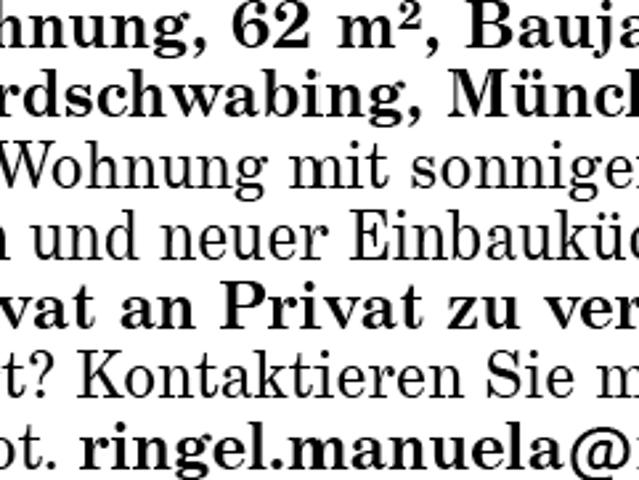2 Zi. Wohnung, 62 m², Baujahr 1969