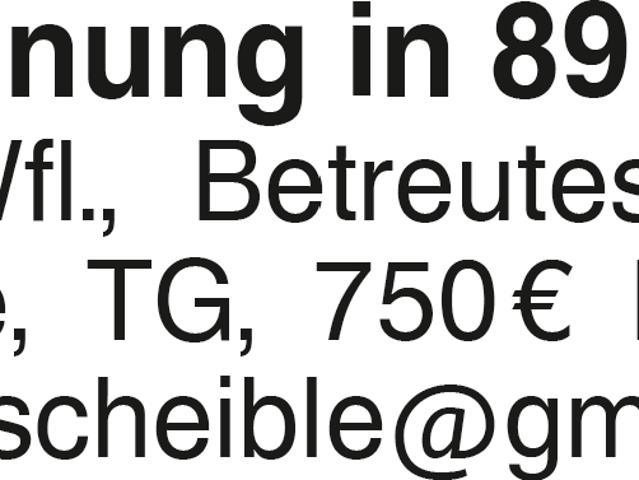2 Zi Wohnung in 89198