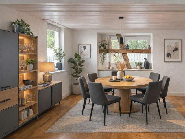 2 Zi. Wohnung mit weiterem Gästebereich, Innenhof, Dachterrasse, Scheune und Garage in Neidenstein