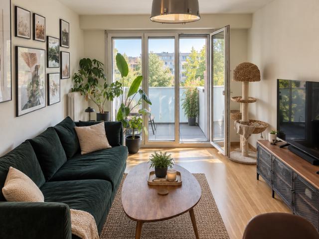 2 Zimmer, 43 m², 2. Stock