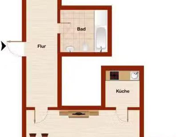 2 Zimmer 42 m² 429 € Kaltmiete Wohnungen in Herford