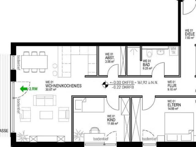 2 Zimmer 46 m² 700 € Kaltmiete Wohnungen in Neustadt / Wied