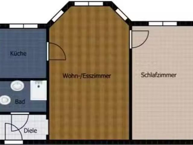 2 Zimmer 49 m² 500 € Kaltmiete Wohnungen in Erfurt Johann.