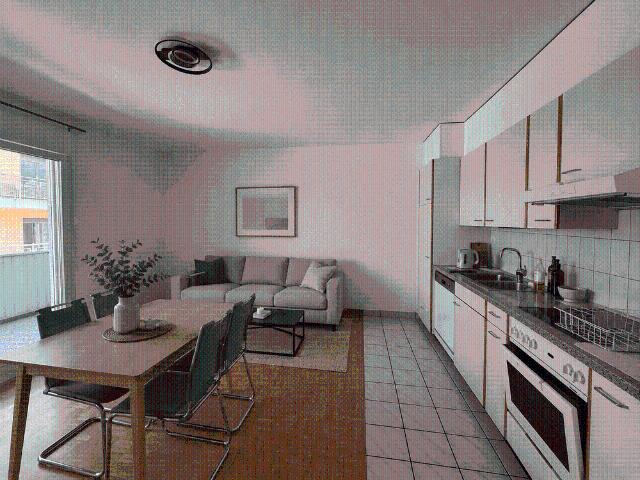 2 Zimmer, 55 m², 3. Stock