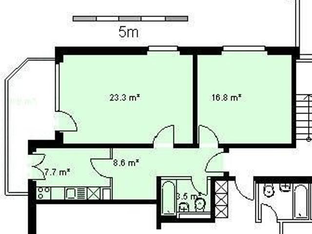 2 Zimmer, 60 m², EG