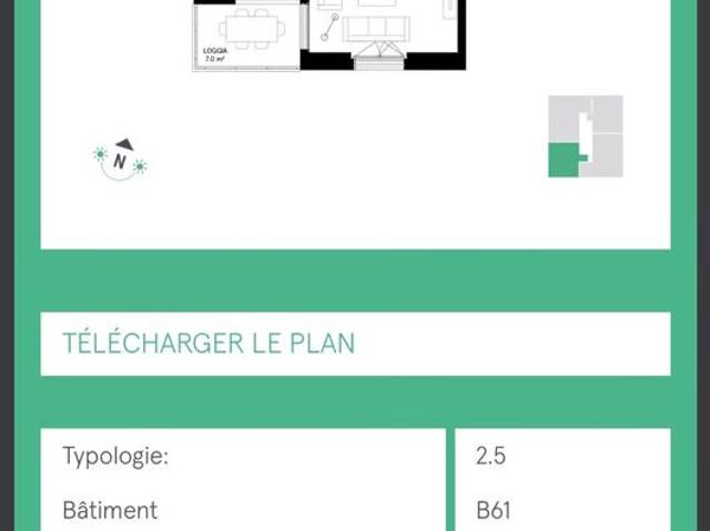 2 Zimmer, 61 m²
