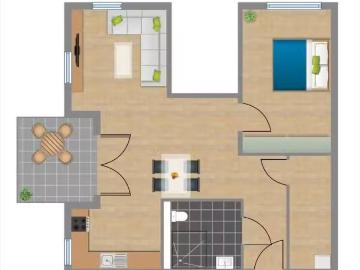 2 Zimmer 70 m² 1.026 € Kaltmiete Wohnungen in Alsdorf/Rhe.